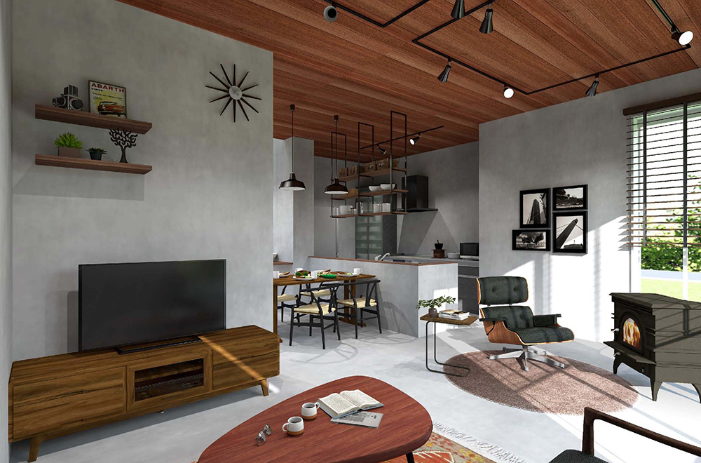 高崎市　カフェを併設した2世帯デザイン住宅