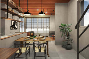 高崎市　カフェを併設した2世帯デザイン住宅