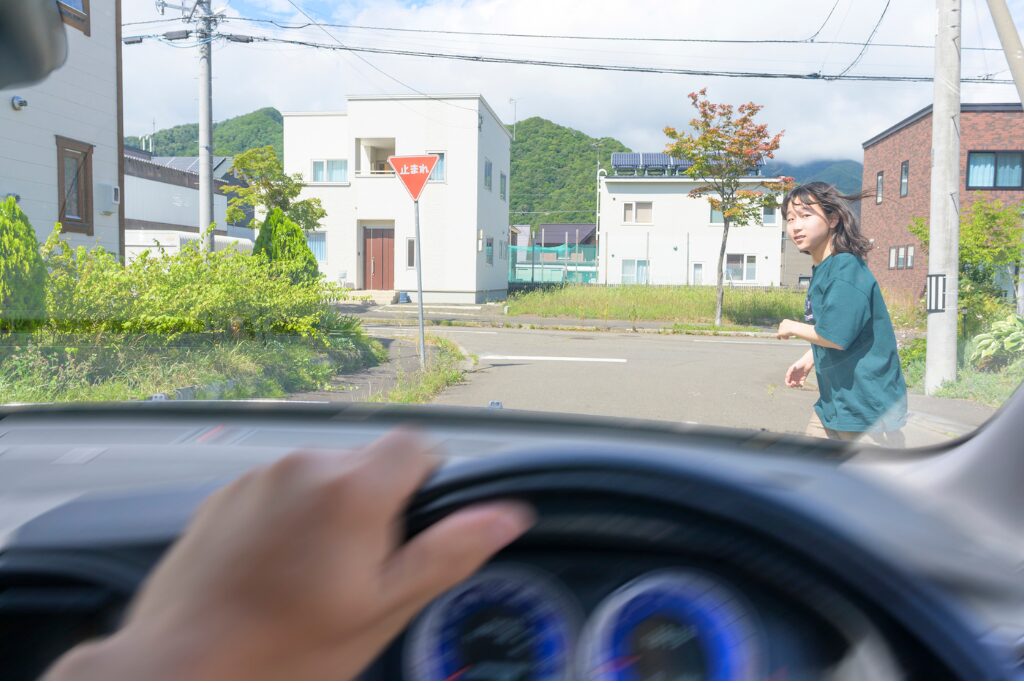 外構をやっていない家からの飛び出し事故