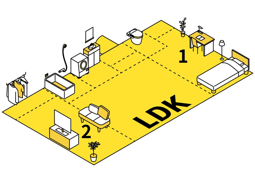 3人家族が暮らす2LDKの間取り|群馬・伊勢崎|ハグデザイン